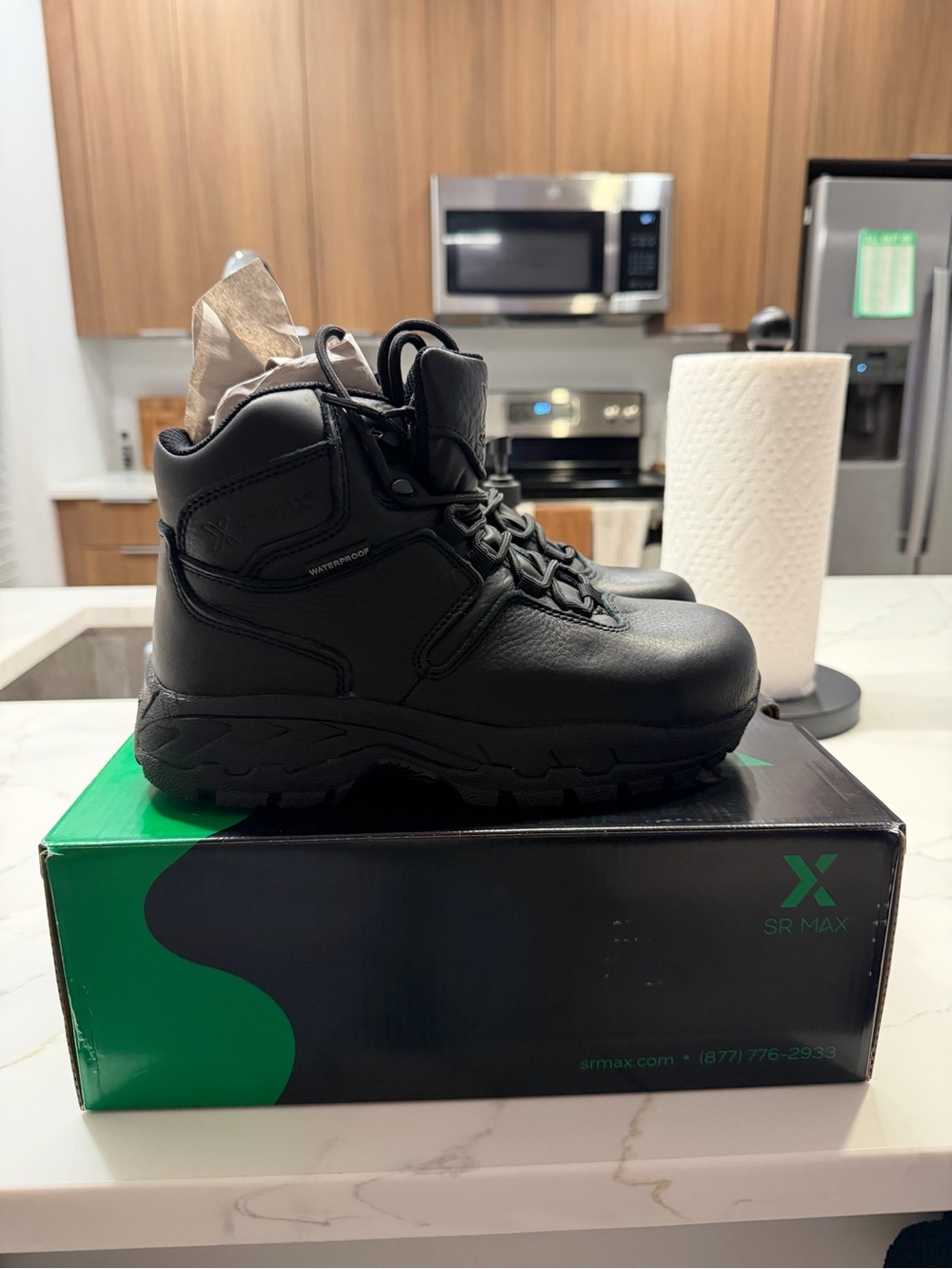 SR Max Women's Black Waterproof Combat Boots